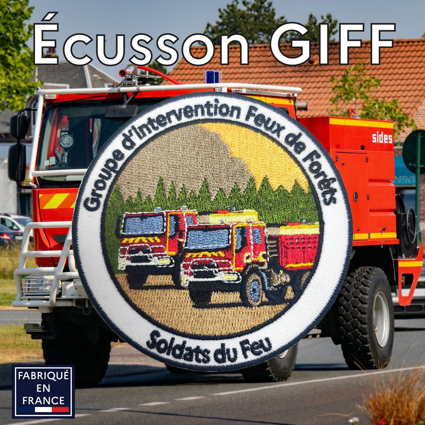 Écusson pompiers Groupe d'Interventin Feux de Forêts