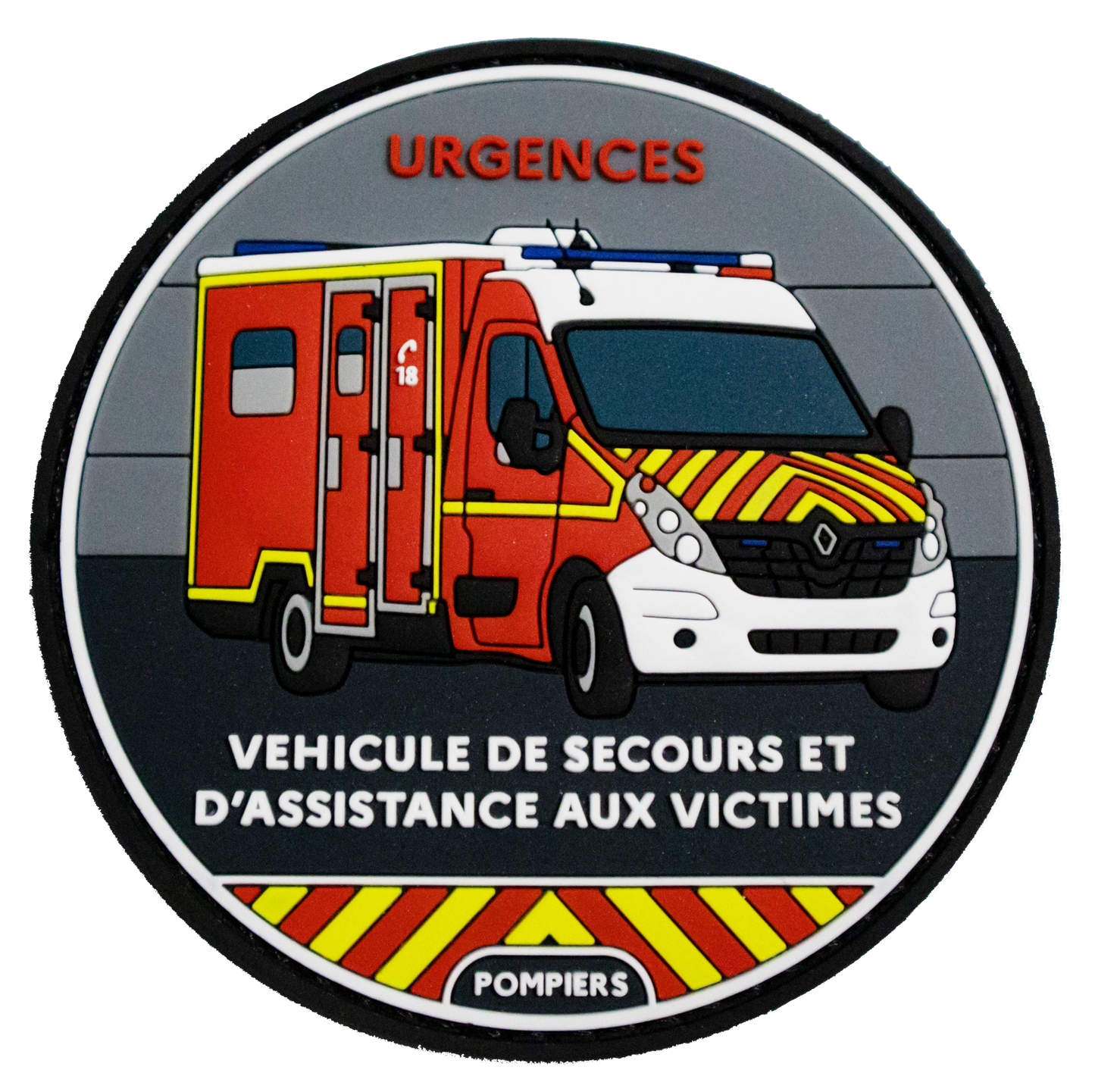 Écusson pompiers VSAV (PVC)