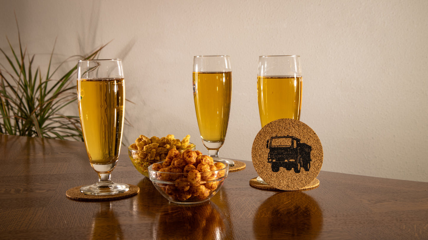 Set de 4 dessous-verres pompiers