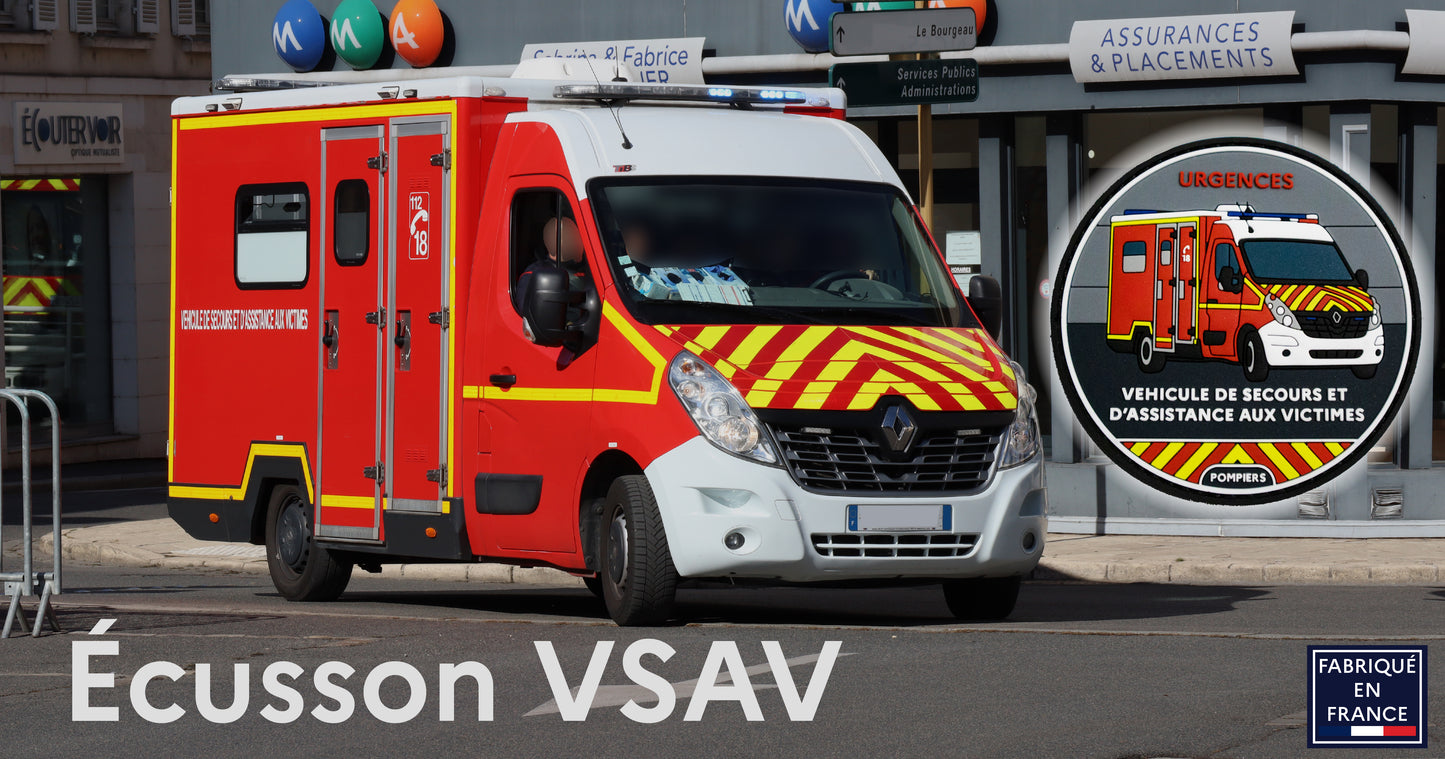 Écusson pompiers VSAV (PVC)