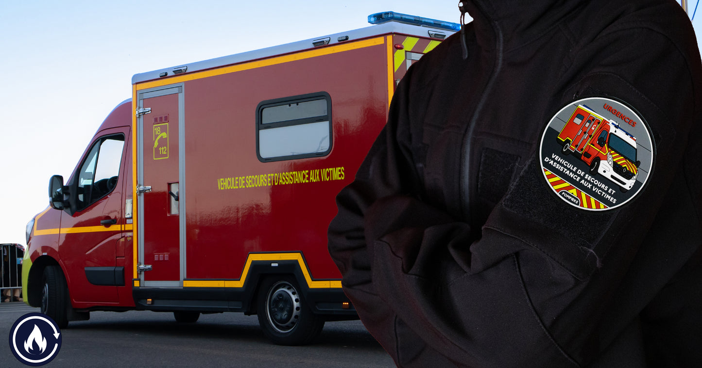 Écusson pompiers VSAV (PVC)