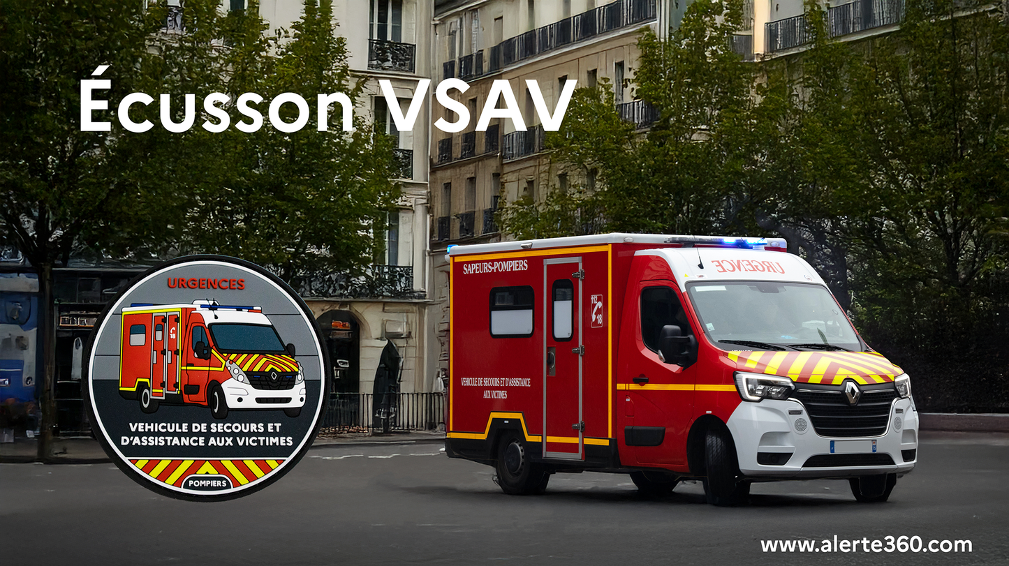 Écusson pompiers VSAV (PVC)