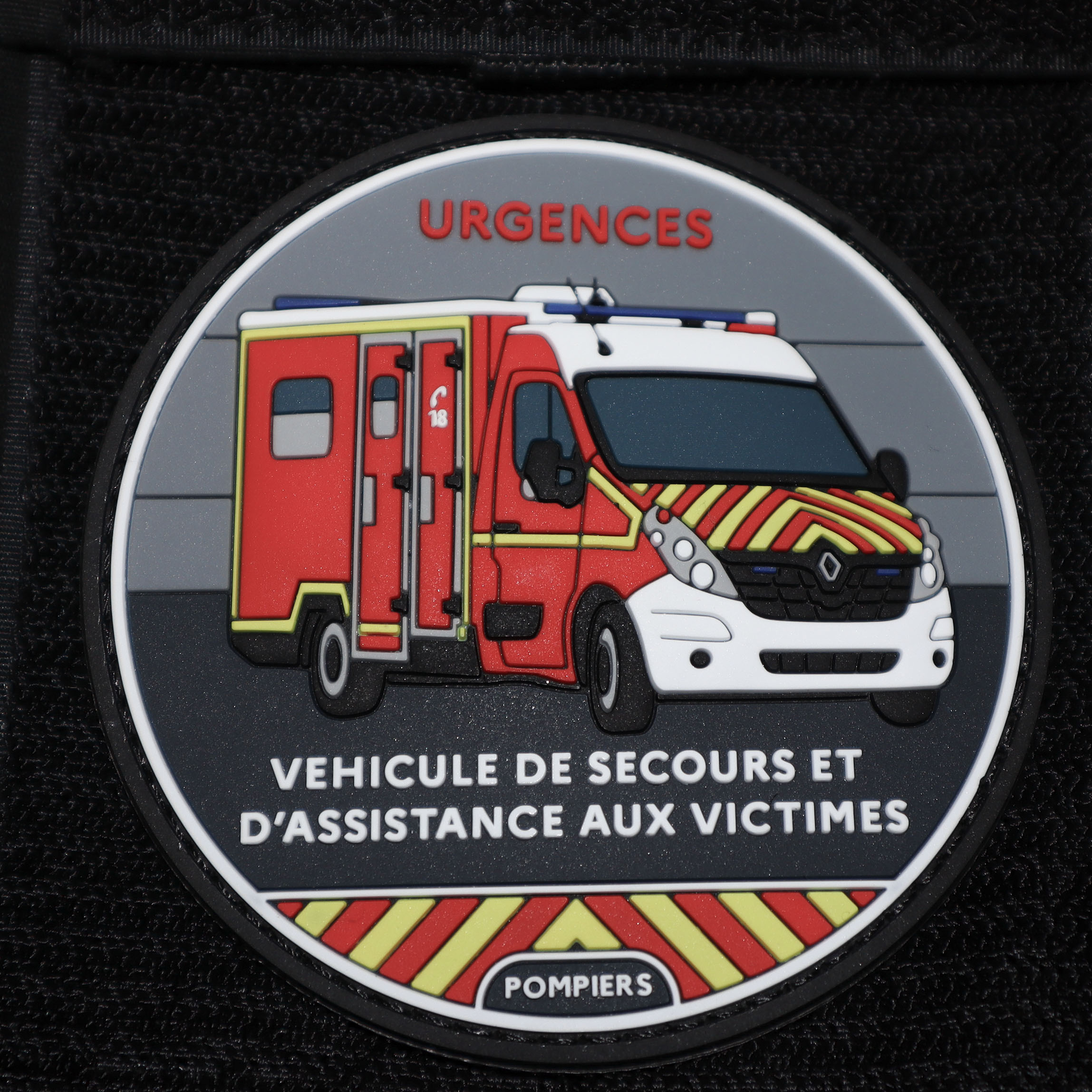 Écussson Véhicule de Secours et d'Assistances aux Victimes Pompiers